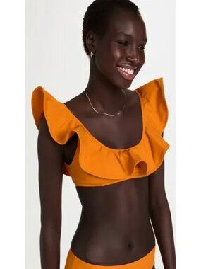 Ulla Johnson Azores Bikini Top in Marigold